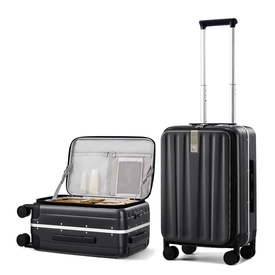 Hanke 16 20 24 26 Inch Carry On Suitcase PC Hardshell Luggage Top Open Aluminum Frame Rolling Suitcases with Wheels Travel Luggage for Womem Men