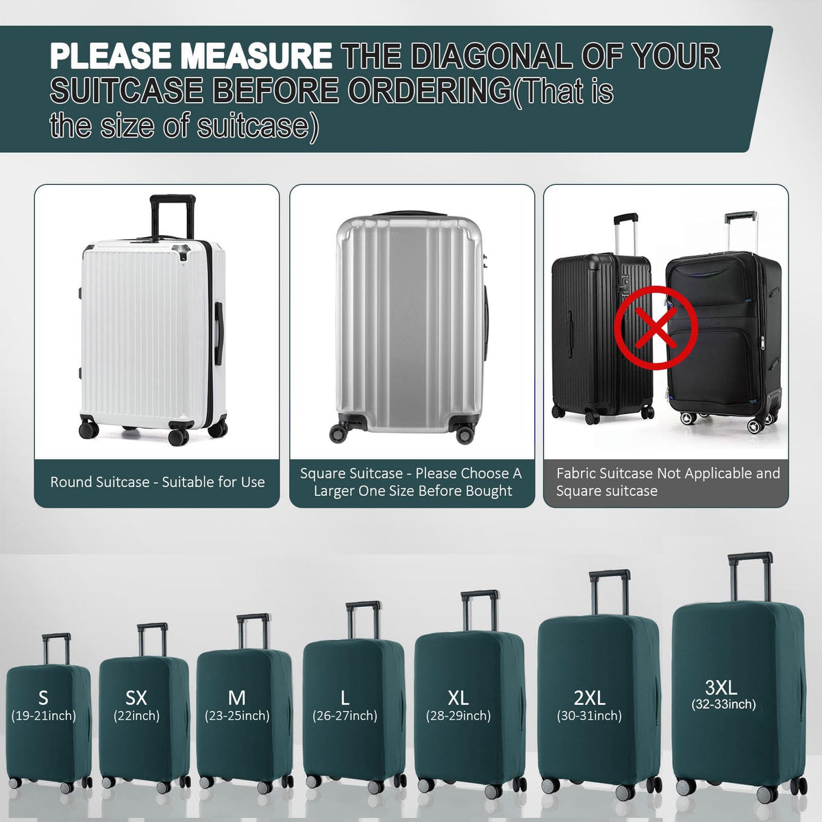 RainVillage Travel Luggage Cover Suitcase Protector