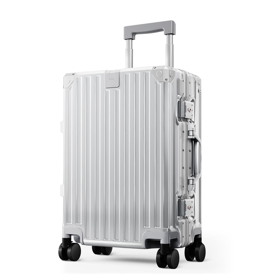 ALPHA CAMP Luggage with Aluminum Frame Zipperless Suitcase