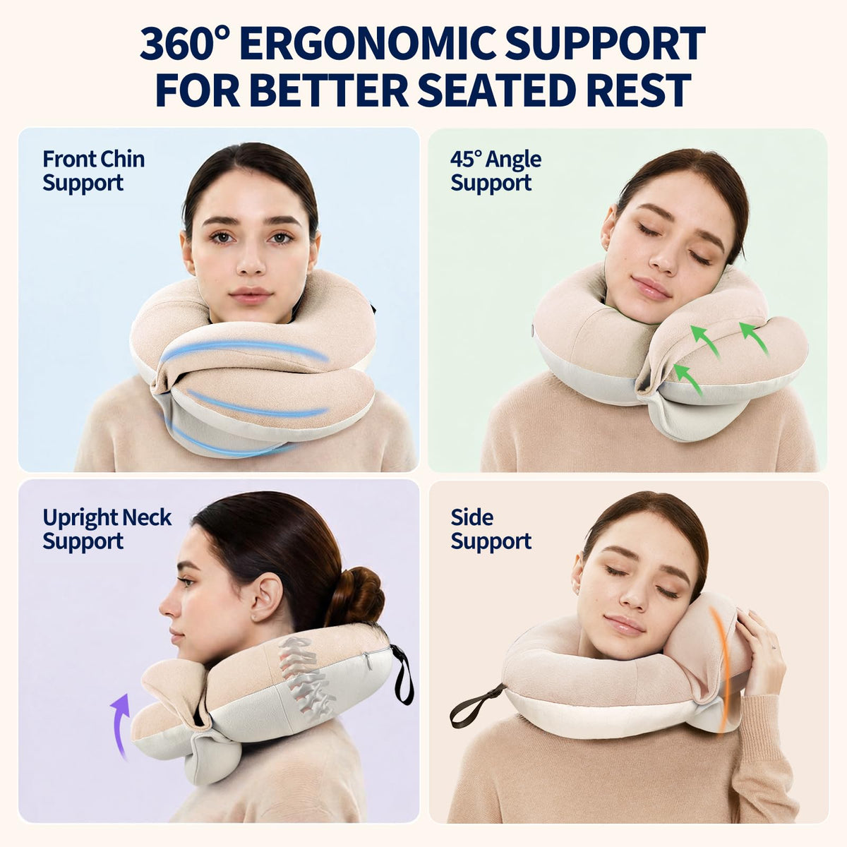 BUYUE Kids Chin Support Travel Neck Pillow