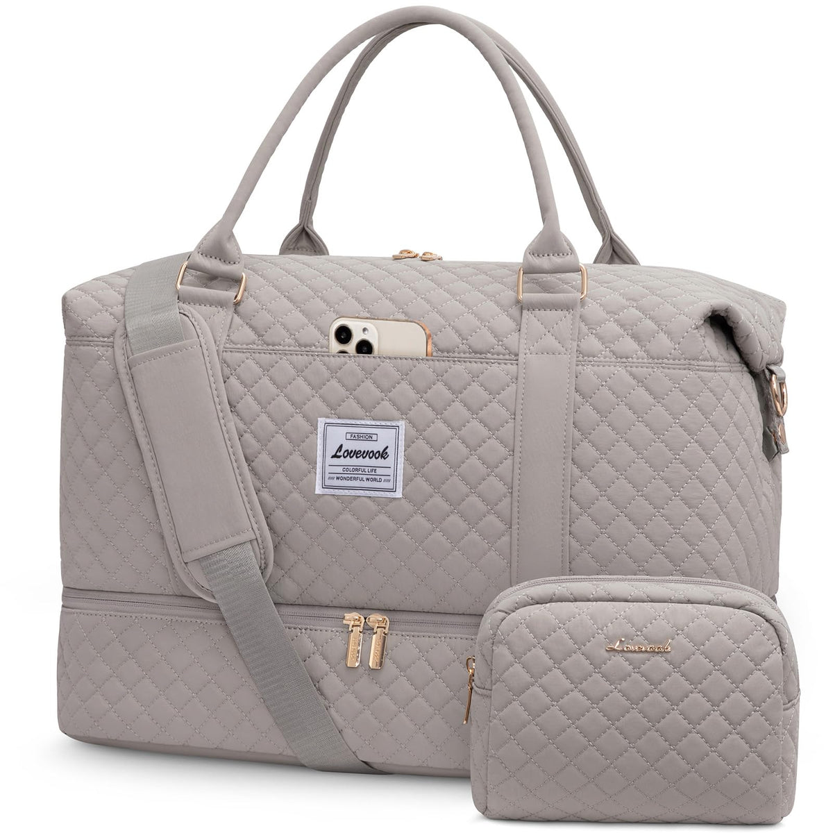 LOVEVOOK Travel Duffle Bag,Weekender Bags for Women with Shoe Compartment