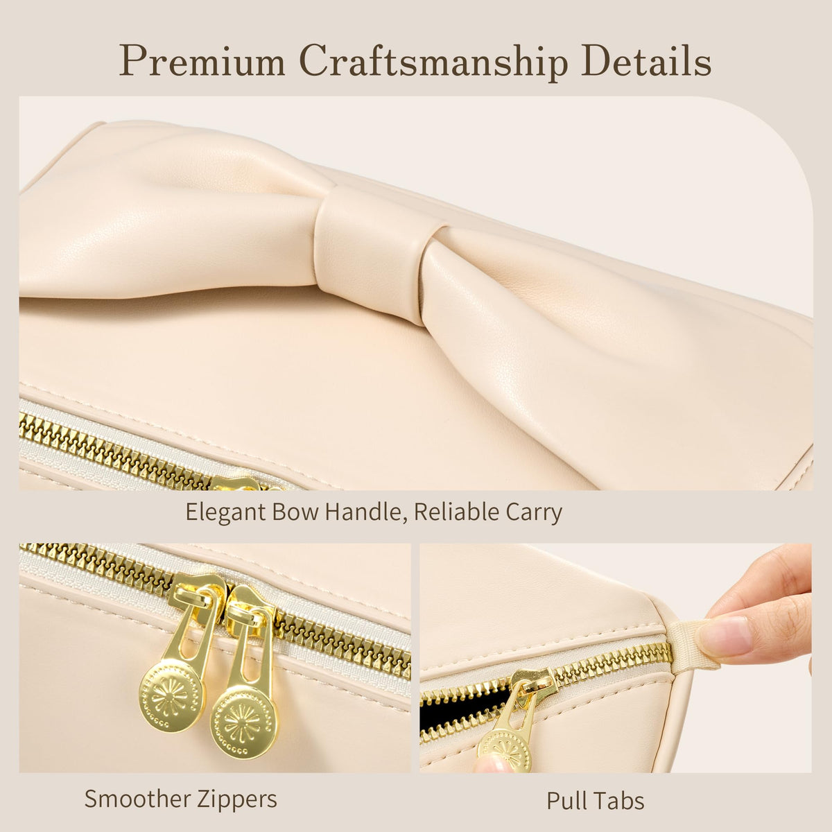 Wide-Open Travel Makeup Bag with Organized Compartments