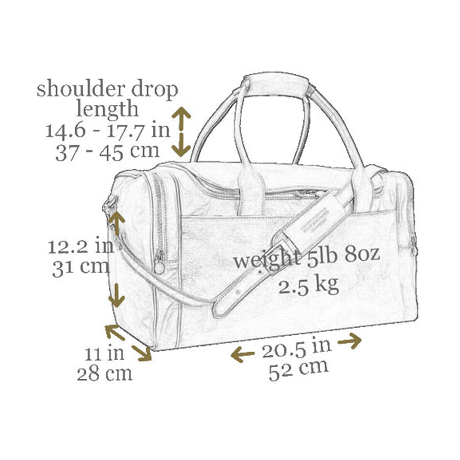 Leather Duffel Bag Weekend Bag Gym Large Travel Bag - Time Resistance