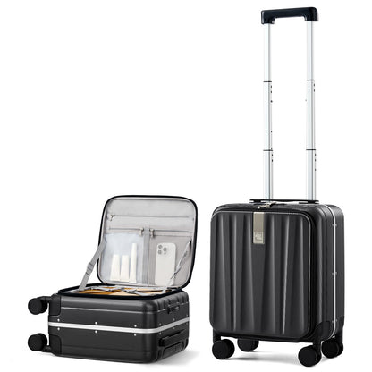 Hanke 16 20 24 26 Inch Carry On Suitcase PC Hardshell Luggage Top Open Aluminum Frame Rolling Suitcases with Wheels Travel Luggage for Womem Men