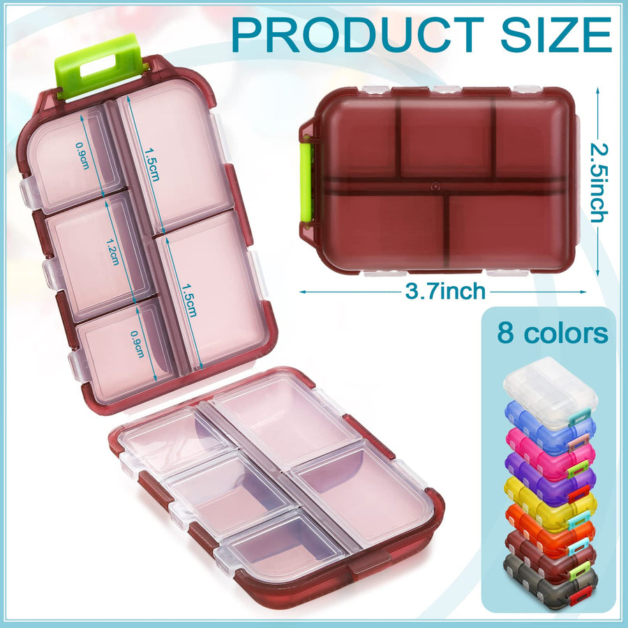 Travel Pill Organizer Bulk 10 Compartments Portable Pill Case