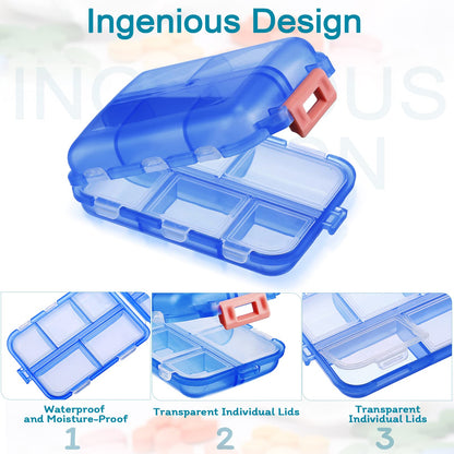 Travel Pill Organizer Bulk 10 Compartments Portable Pill Case