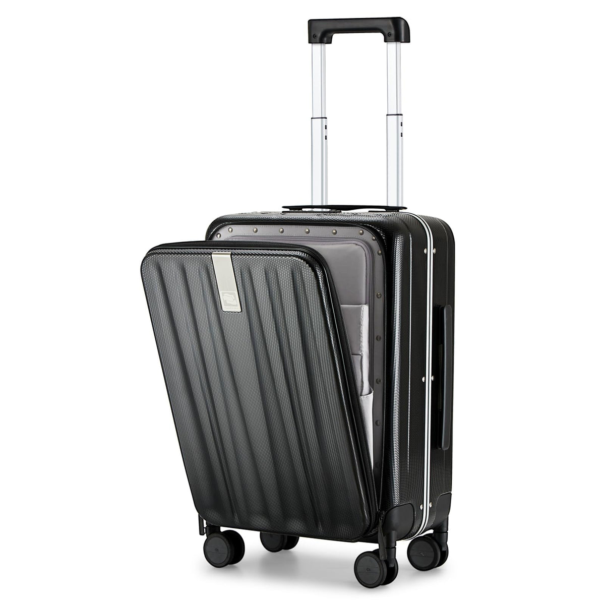 Hanke 16 20 24 26 Inch Carry On Suitcase PC Hardshell Luggage Top Open Aluminum Frame Rolling Suitcases with Wheels Travel Luggage for Womem Men