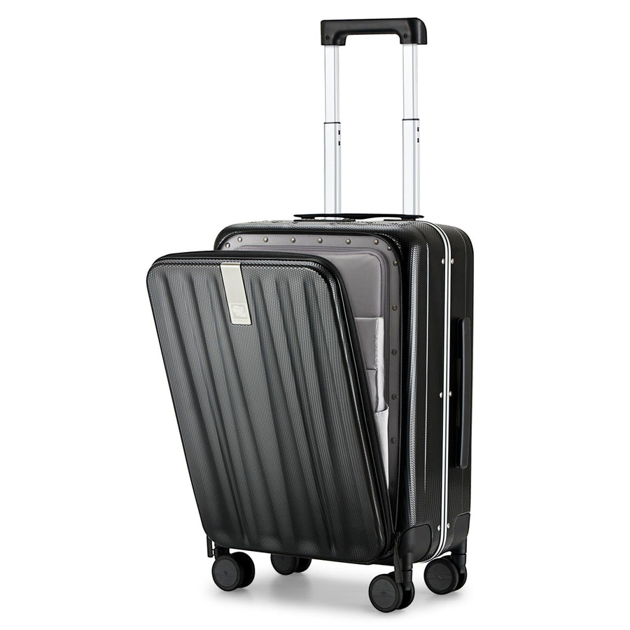 Hanke 16 20 24 26 Inch Carry On Suitcase PC Hardshell Luggage Top Open Aluminum Frame Rolling Suitcases with Wheels Travel Luggage for Womem Men