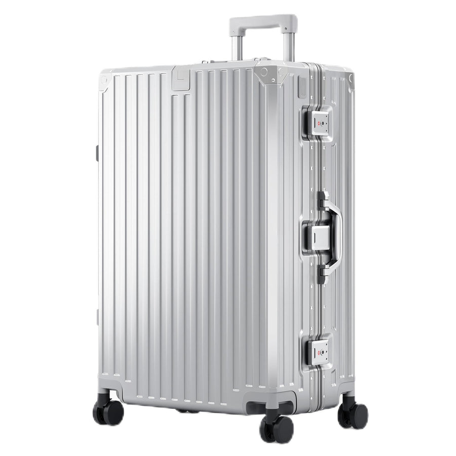 ALPHA CAMP Luggage with Aluminum Frame Zipperless Suitcase