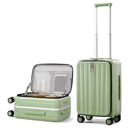 Hanke 16 20 24 26 Inch Carry On Suitcase PC Hardshell Luggage Top Open Aluminum Frame Rolling Suitcases with Wheels Travel Luggage for Womem Men