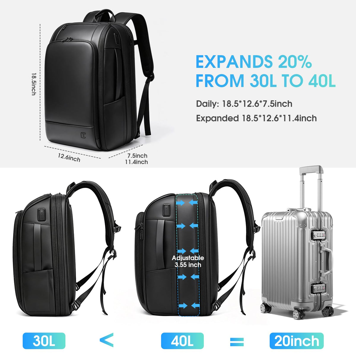 TANGCORLE Travel Backpack, 40L Carry On Laptop Backpack Collection