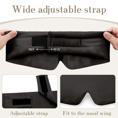 Mulberry Silk Blackout Sleep Mask with Adjustable Band