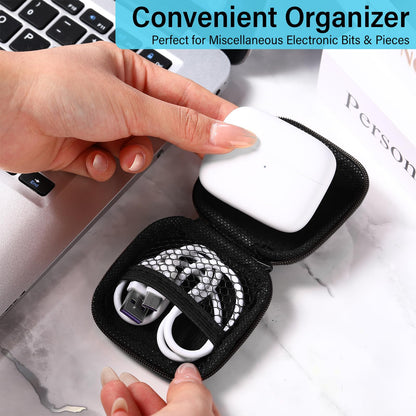 Paterr Square Earbud Case Pouch Bulk with Clip