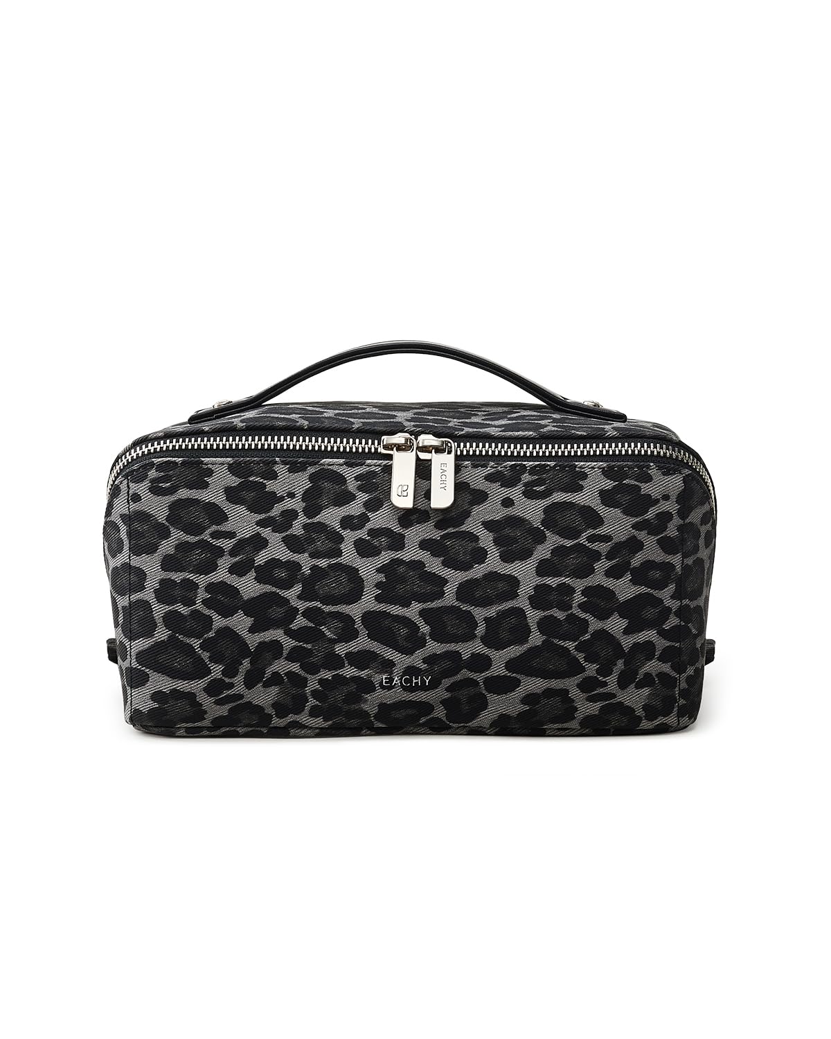 Large Flat-Open Travel Makeup Bag in Waterproof PU Leather