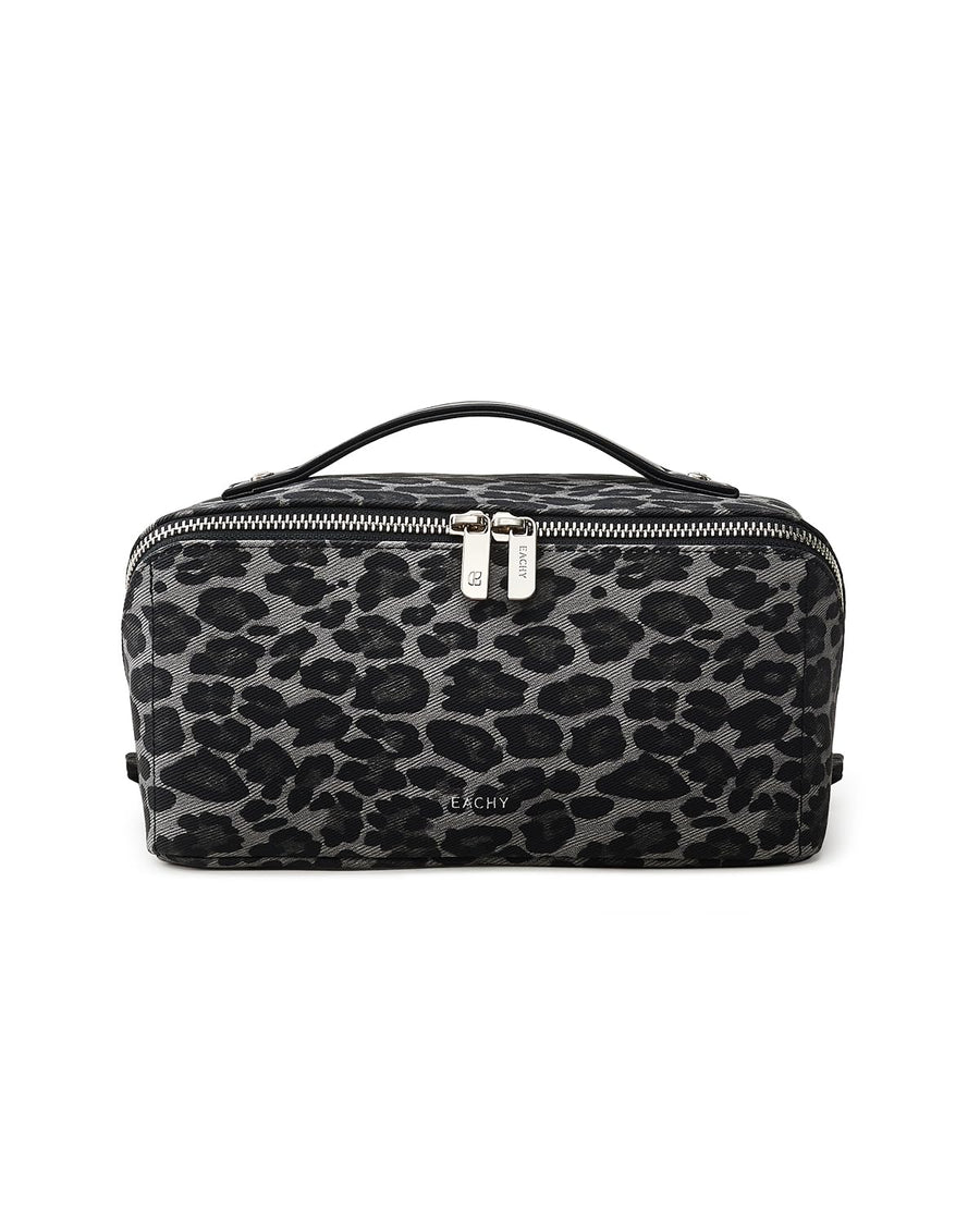 Large Flat-Open Travel Makeup Bag in Waterproof PU Leather