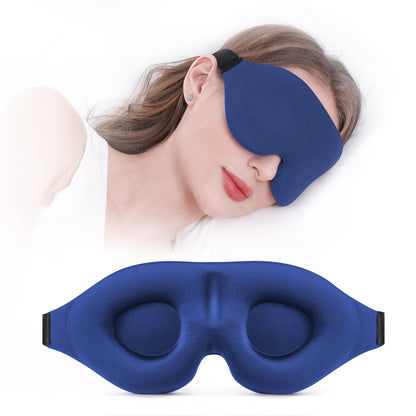 3D Contoured Blackout Sleep Mask with Adjustable Strap