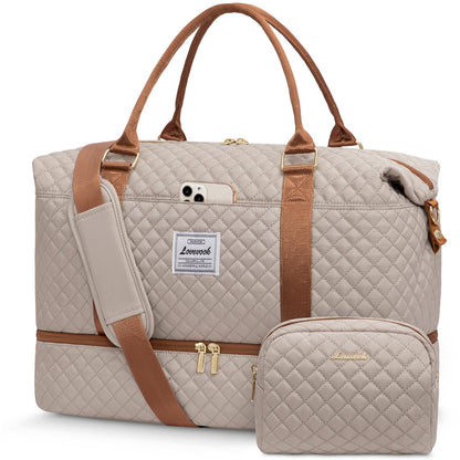 LOVEVOOK Travel Duffle Bag,Weekender Bags for Women with Shoe Compartment
