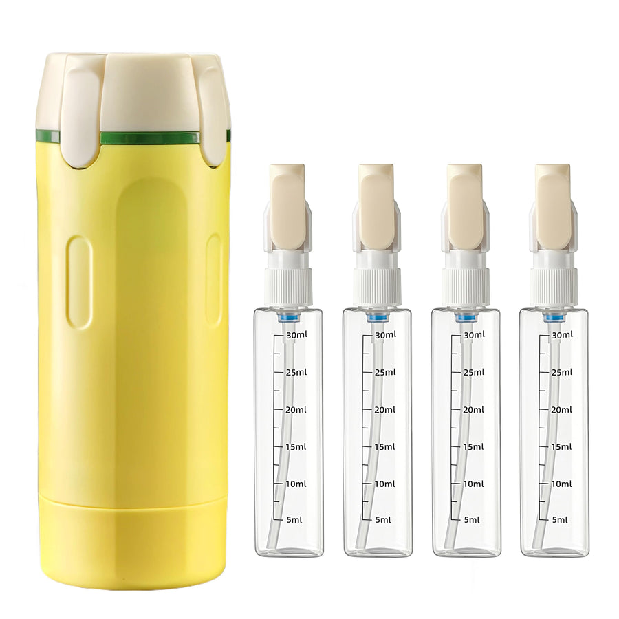 4-in-1 Leakproof Refillable Travel Pump Bottle Set