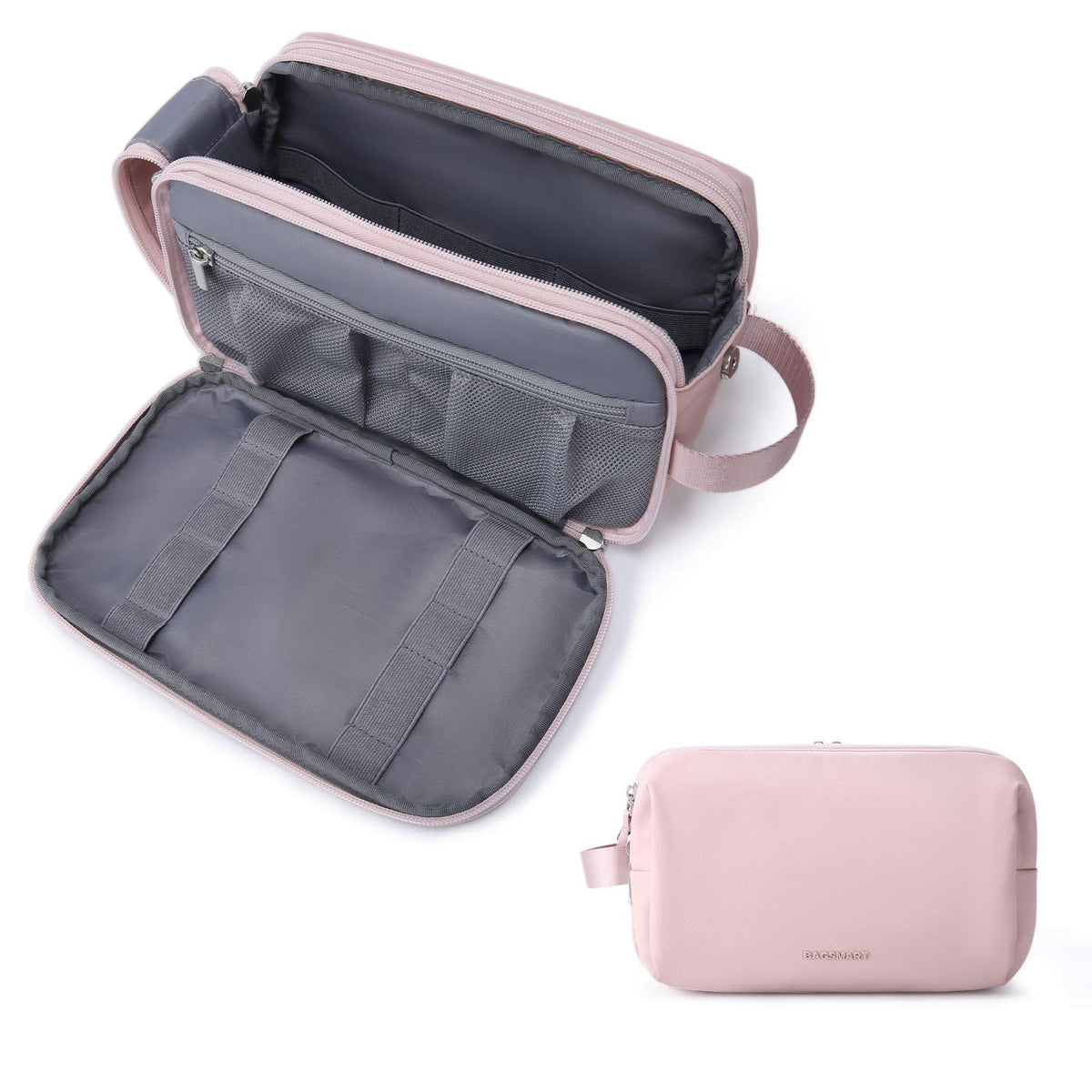 Water-Resistant Hanging Toiletry Bag with Full-Size Storage