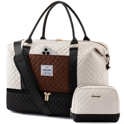 LOVEVOOK Travel Duffle Bag,Weekender Bags for Women with Shoe Compartment