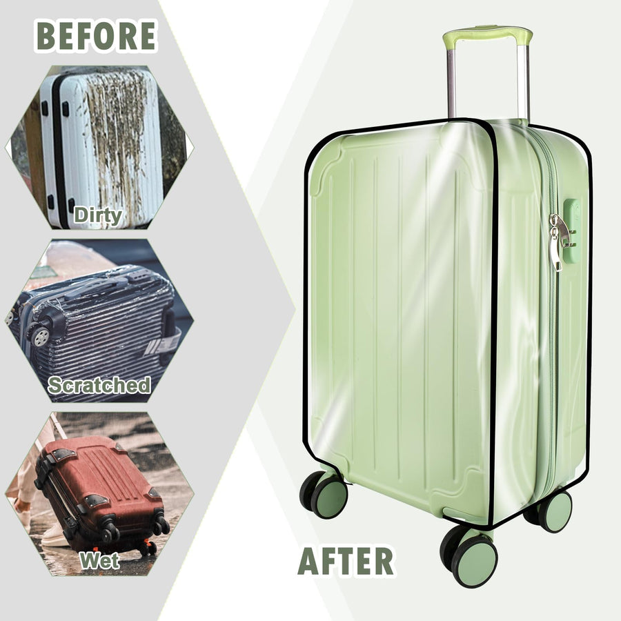 Thick Clear Protective Luggage Cover for Suitcases