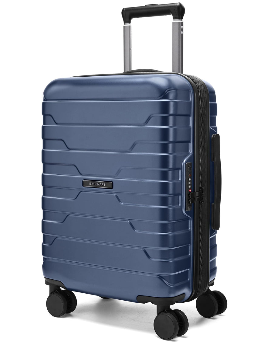 BAGSMART Carry On Luggage 22x14x9 Airline Approved with Spinner Wheels,Lightweight Luggage with TSA Lock,Expandable Hard Shell Carry On Suitcases for Men Women