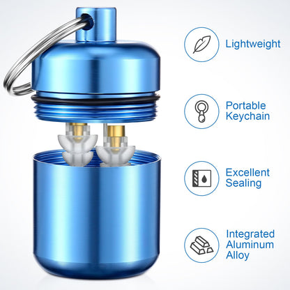 Hicarer 4 Pack Ear Plug Carrying Case