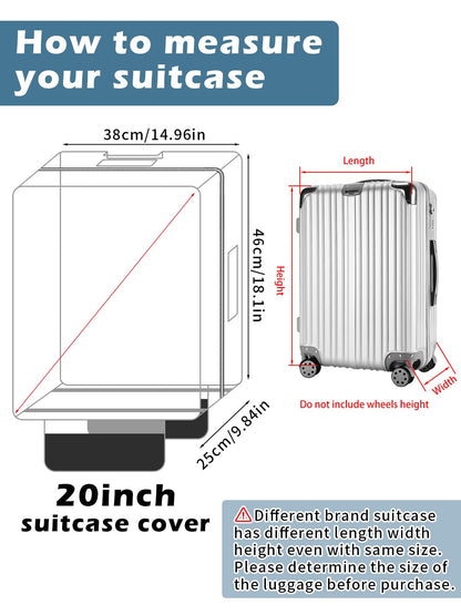 Fitted Luggage Cover for 20–30 Inch Suitcases
