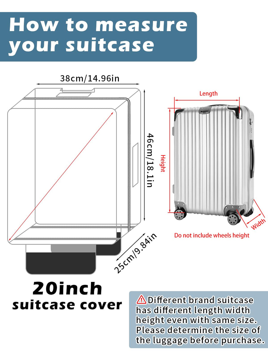 Fitted Luggage Cover for 20–30 Inch Suitcases