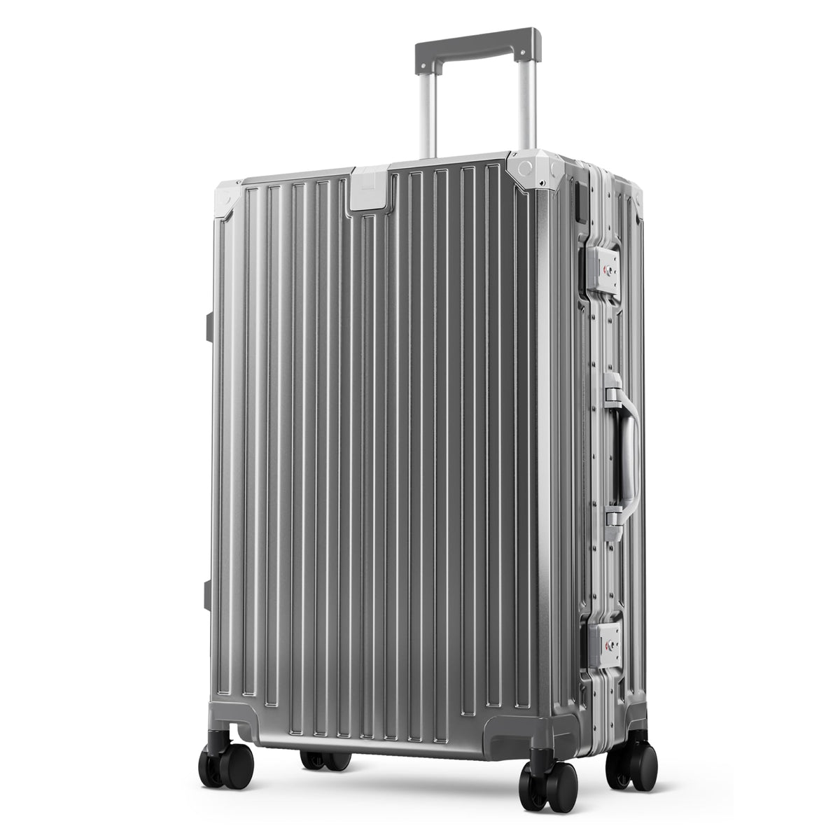 ALPHA CAMP Luggage with Aluminum Frame Zipperless Suitcase