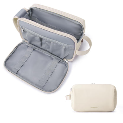 Water-Resistant Hanging Toiletry Bag with Full-Size Storage