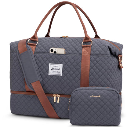 LOVEVOOK Travel Duffle Bag,Weekender Bags for Women with Shoe Compartment
