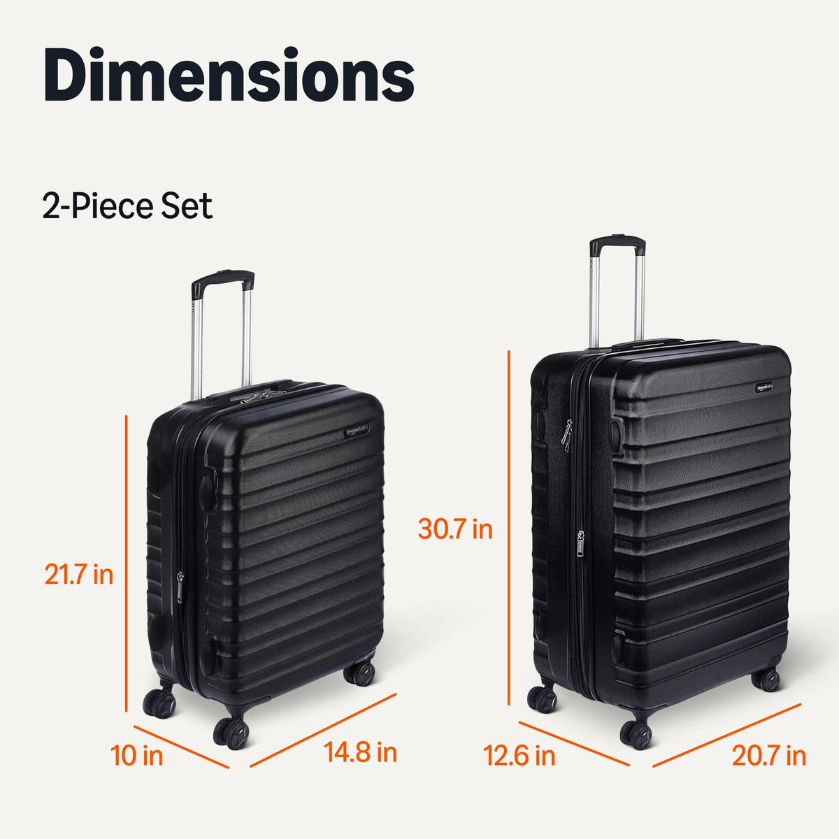 Amazon Basics Hardside Spinner, Carry-On, Expandable Suitcase Luggage with Wheels, 30-inch, 105L