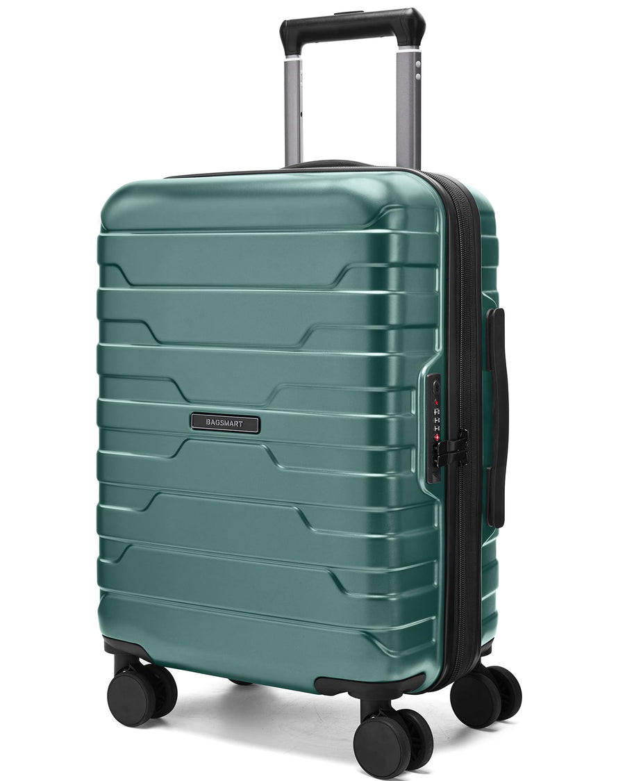 BAGSMART Carry On Luggage 22x14x9 Airline Approved with Spinner Wheels,Lightweight Luggage with TSA Lock,Expandable Hard Shell Carry On Suitcases for Men Women