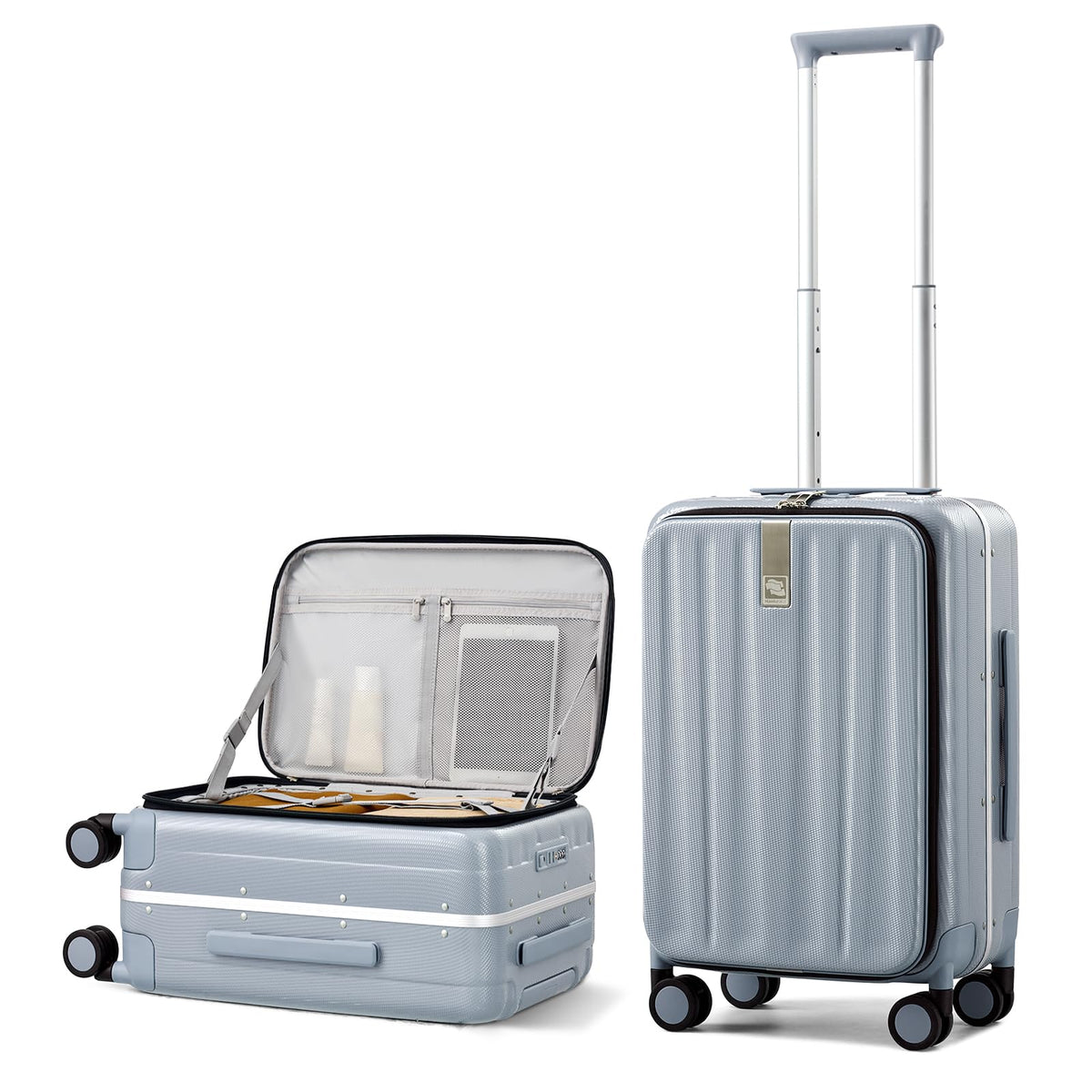 Hanke 16 20 24 26 Inch Carry On Suitcase PC Hardshell Luggage Top Open Aluminum Frame Rolling Suitcases with Wheels Travel Luggage for Womem Men