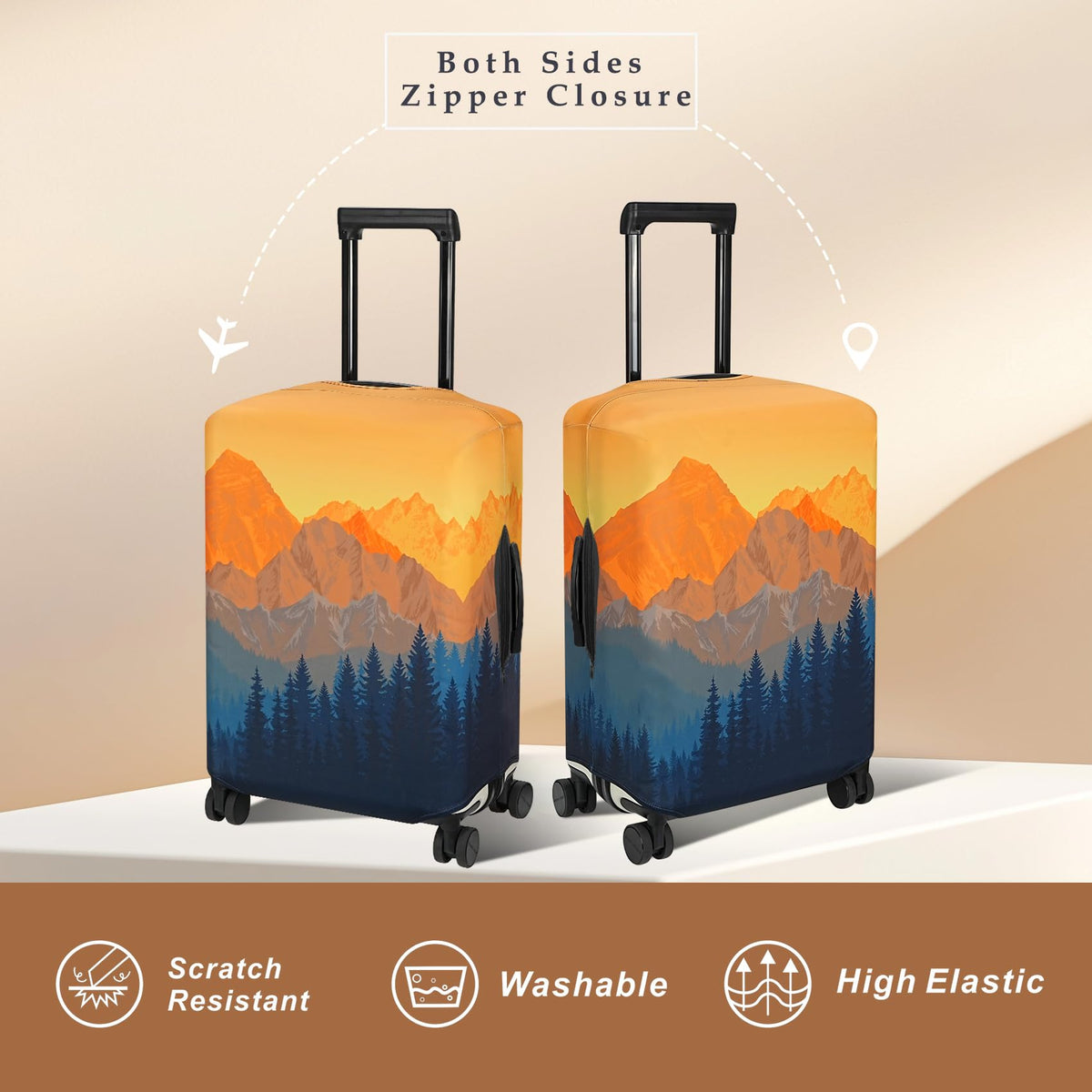 Protective Luggage Cover for 18–32 Inch Suitcases