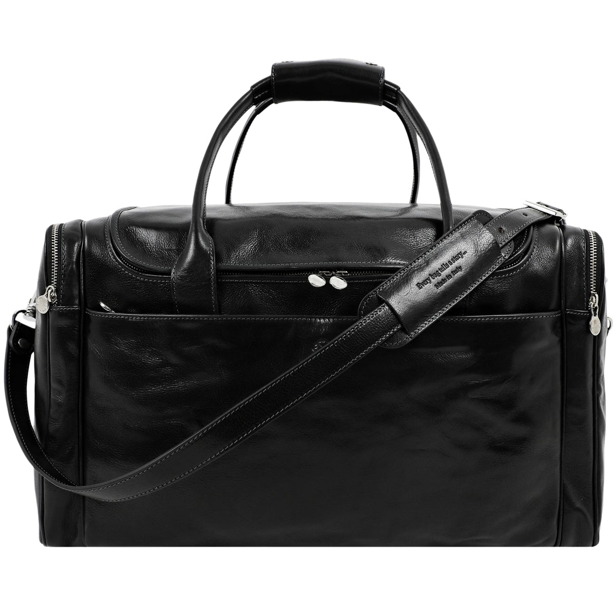 Leather Duffel Bag Weekend Bag Gym Large Travel Bag - Time Resistance