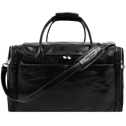 Leather Duffel Bag Weekend Bag Gym Large Travel Bag - Time Resistance