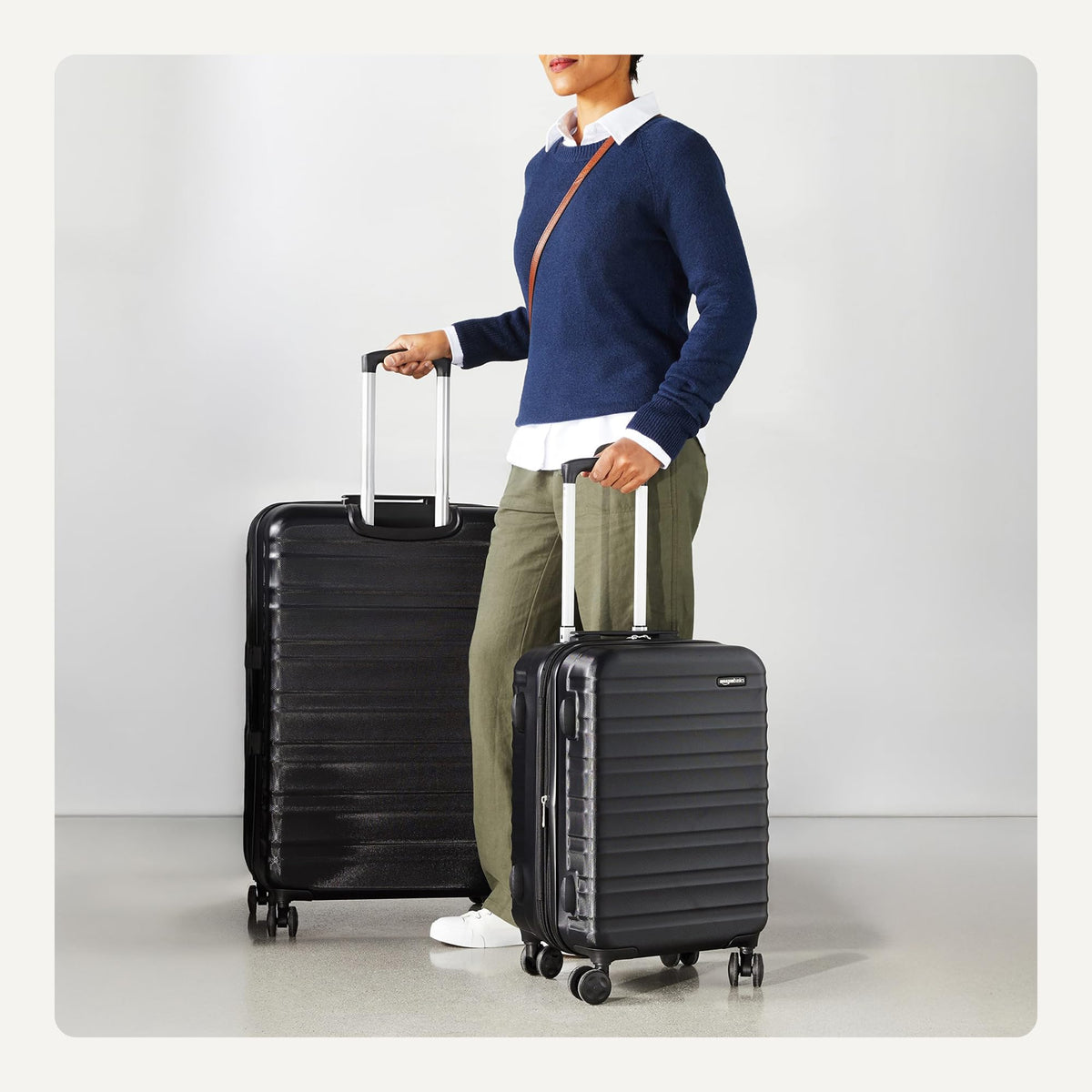 Amazon Basics Hardside Spinner, Carry-On, Expandable Suitcase Luggage with Wheels, 30-inch, 105L