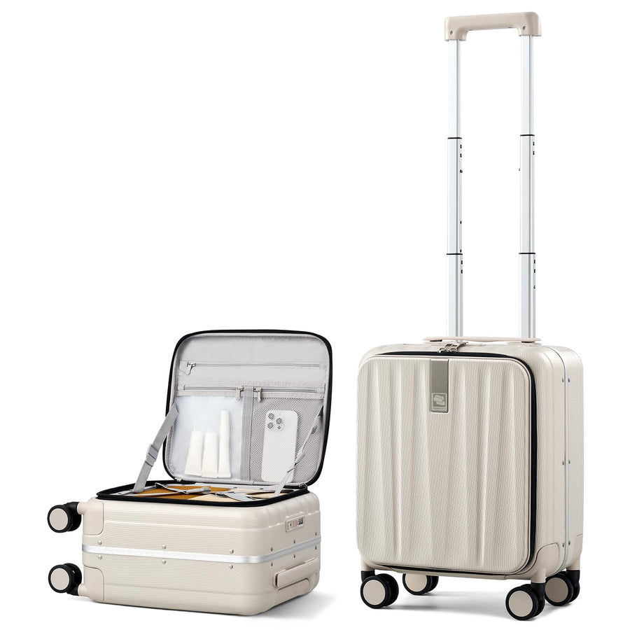 Hanke 16 20 24 26 Inch Carry On Suitcase PC Hardshell Luggage Top Open Aluminum Frame Rolling Suitcases with Wheels Travel Luggage for Womem Men