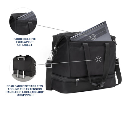 Travelpro Platinum Elite Carry on Soft Travel Drop-Bottom Weekender Bag, Overnight, Men and Women