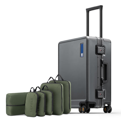 LEVEL8 Zipperless Luggage Hardshell Suitcases with Spinner Wheels