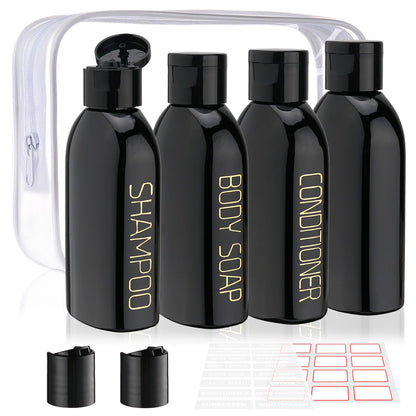 Leakproof Refillable Travel Bottles with Flip Caps
