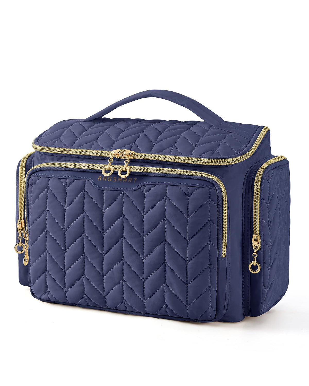 Large Wide-Open Travel Toiletry Bag with Handle