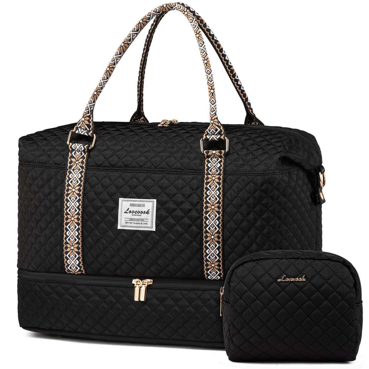 LOVEVOOK Travel Duffle Bag,Weekender Bags for Women with Shoe Compartment