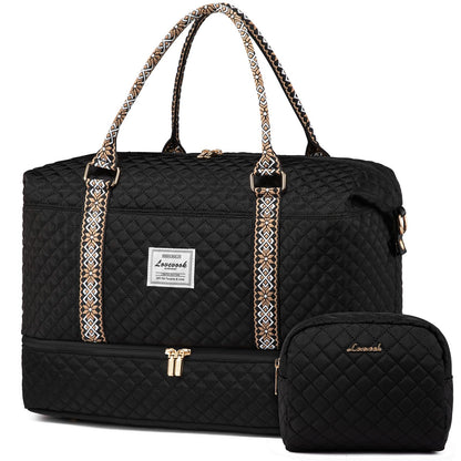 LOVEVOOK Travel Duffle Bag,Weekender Bags for Women with Shoe Compartment
