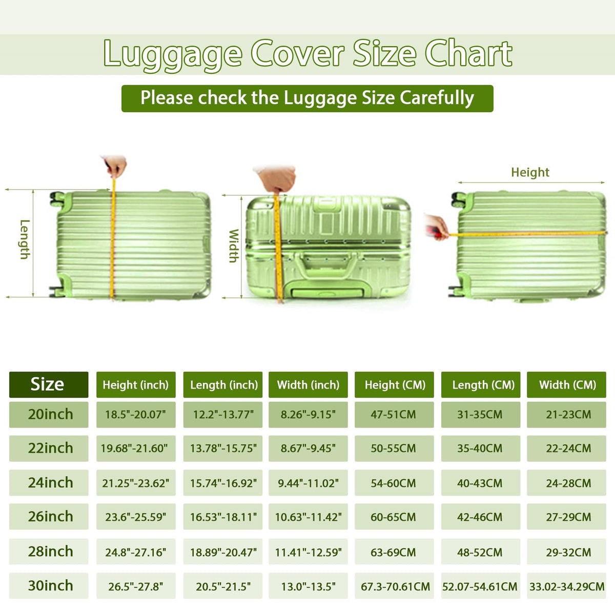 Thick Clear Protective Luggage Cover for Suitcases