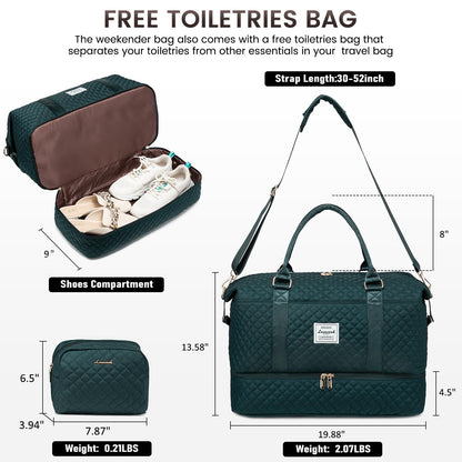 LOVEVOOK Travel Duffle Bag,Weekender Bags for Women with Shoe Compartment