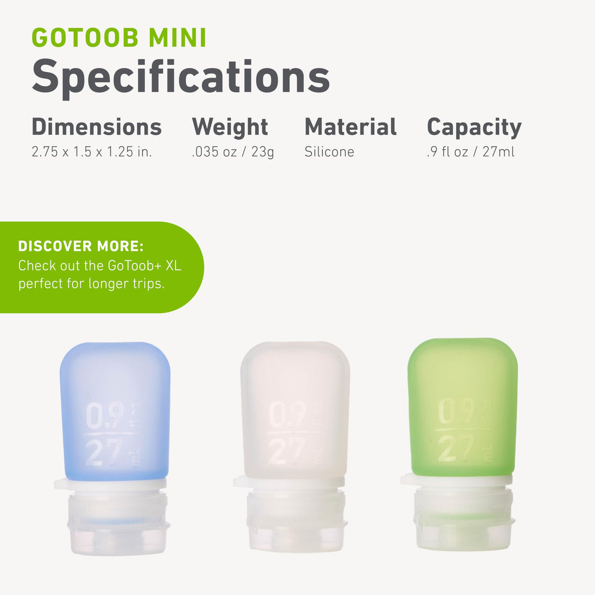 Refillable Silicone Travel Bottles 3-Pack