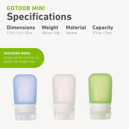Refillable Silicone Travel Bottles 3-Pack